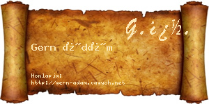 Gern Ádám névjegykártya